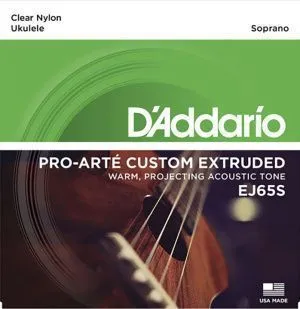D'Addario EJ65S Pro-Arte Custom Extruded Комплект струн для укулеле сопрано.