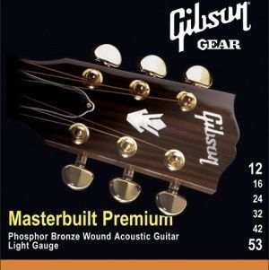 Gibson SAG-MB12 Masterbuilt Phosphor BR (12-52) Комплект струн для акустической гитары.
