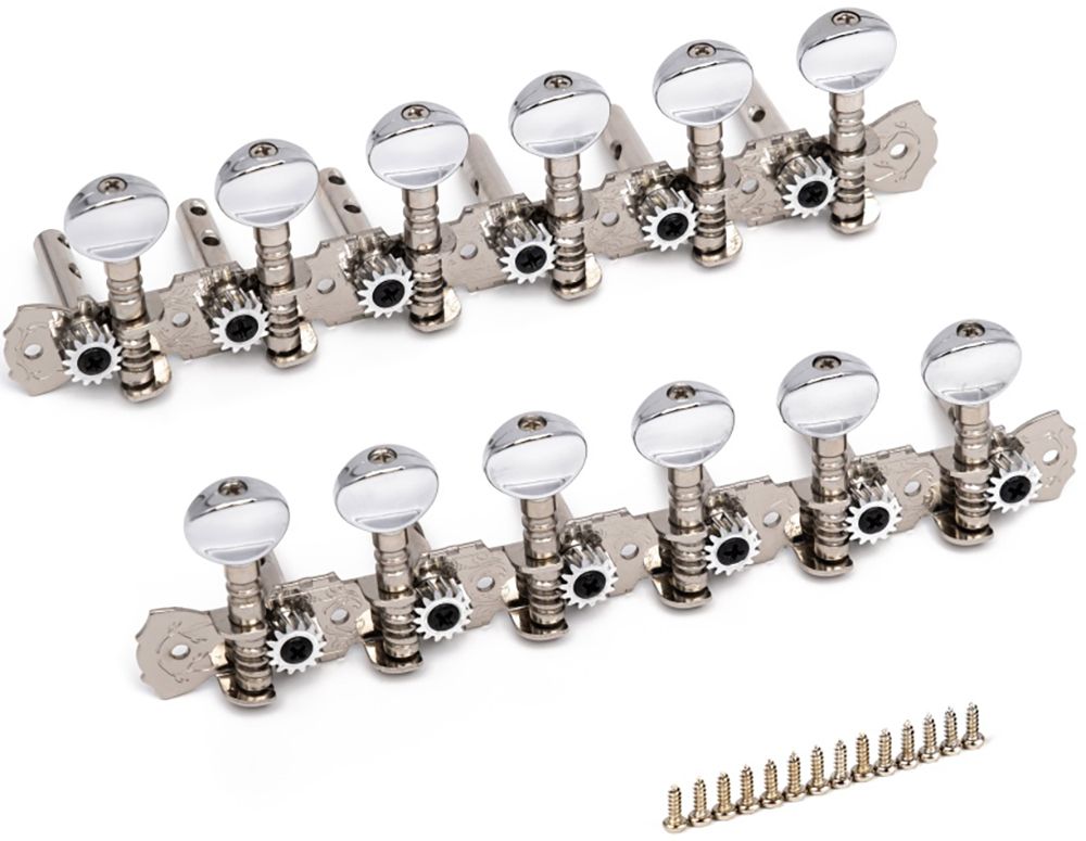 Alice LOD-017A-12 Комплект колковой механики на планке для 12-струнной гитары.