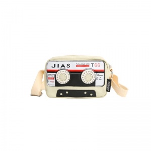 Сумка женская. Ретро кассета. Цвет бежевый.