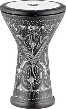 Meinl HE-3218 Дарбука 10" х 18 1/4" бас, алюминий, гравировка, черная.